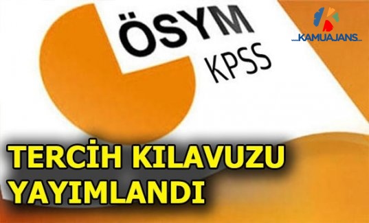 KPSS 2020/12 Tercih Kılavuzu Yayımlandı