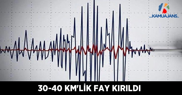 30-40 KM'lik Fay Kırıldı