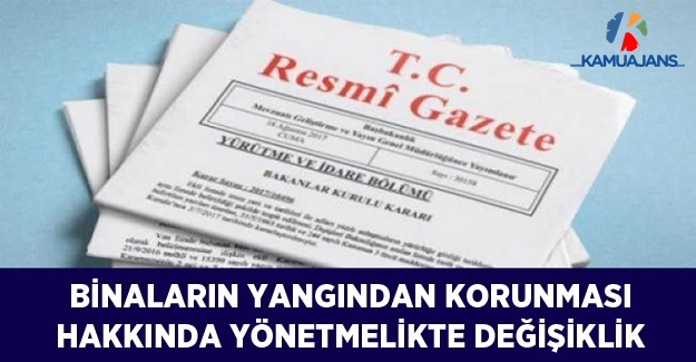 Binaların Yangından Korunması Hakkında Yönetmelikte Değişiklik (4 Kasım 2020)