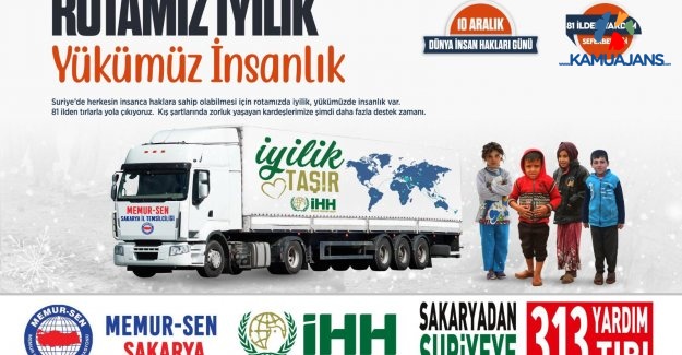Memur-Sen’den Suriye’ye İki Tır Yardım