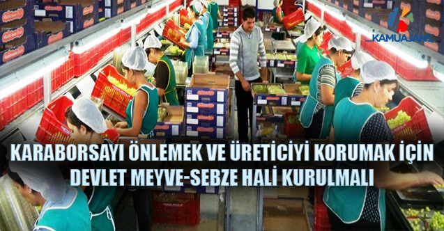 Karaborsayı Önlemek Ve Üreticiyi Korumak İçin Devlet Meyve-Sebze Hali Kurulmalı