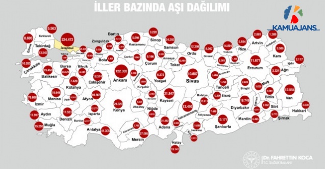 Türkiye'nin Aşı Haritası Erişime Açıldı! Hangi Şehirde Kaç Kişi Aşı Oldu Canlı Yayın