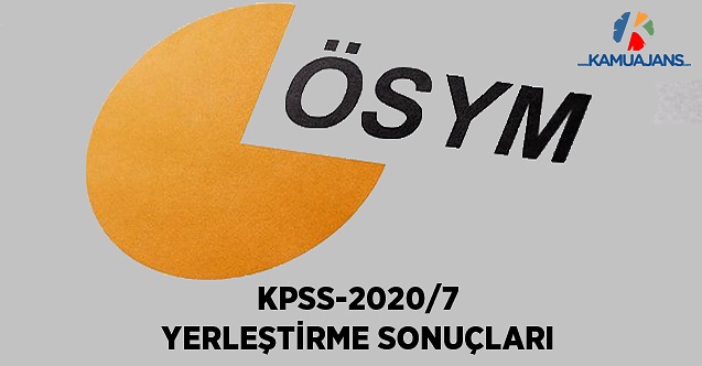 KPSS-2020/7 Yerleştirme Sonuçları