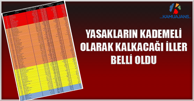 Yasakların Kademeli Olarak Kalkacağı İller Belli Oldu