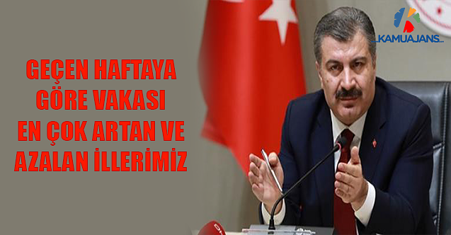 Geçen Haftaya Göre Vakası En Çok Artan Ve Azalan İllerimiz