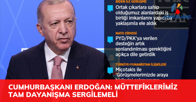 Cumhurbaşkanı Erdoğan: Temennimiz tüm müttefiklerimizin Türkiye ile tam dayanışma sergilemesi