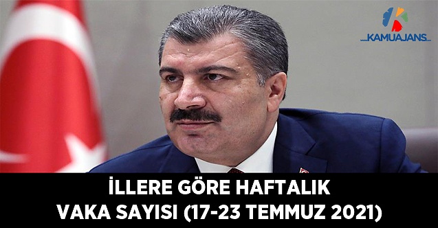 İllere Göre Haftalık Vaka Sayısı (17-23 Temmuz 2021)