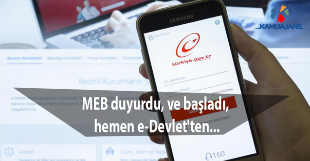 Milli Eğitim Bakanlığı'ndan son dakika kararı! MEB duyurdu, ve başladı, hemen e-Devlet'ten...