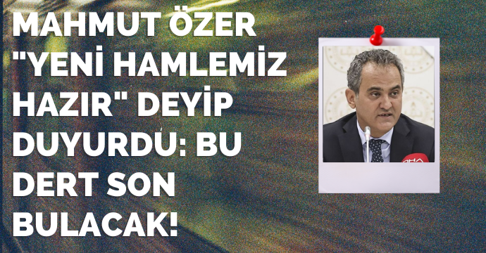 Mahmut Özer "yeni hamlemiz hazır" deyip duyurdu: Bu dert son bulacak!
