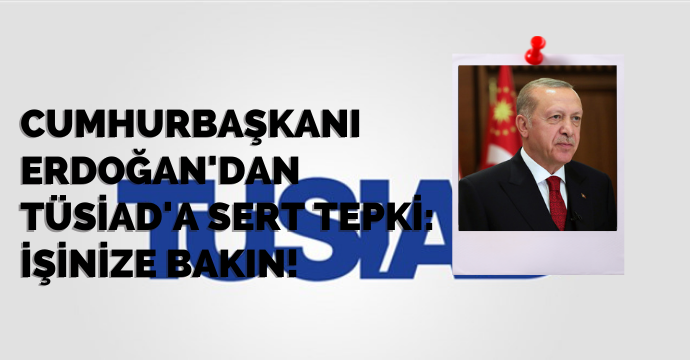 Cumhurbaşkanı Erdoğan'dan TÜSİAD'a sert tepki: İşinize bakın!