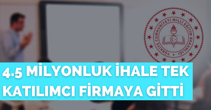 4.5 Milyonluk ihale tek katılımcı firmaya gitti