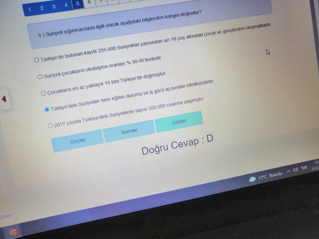 Açıköğretim sınavında skandal 'Suriyeliler' sorusu