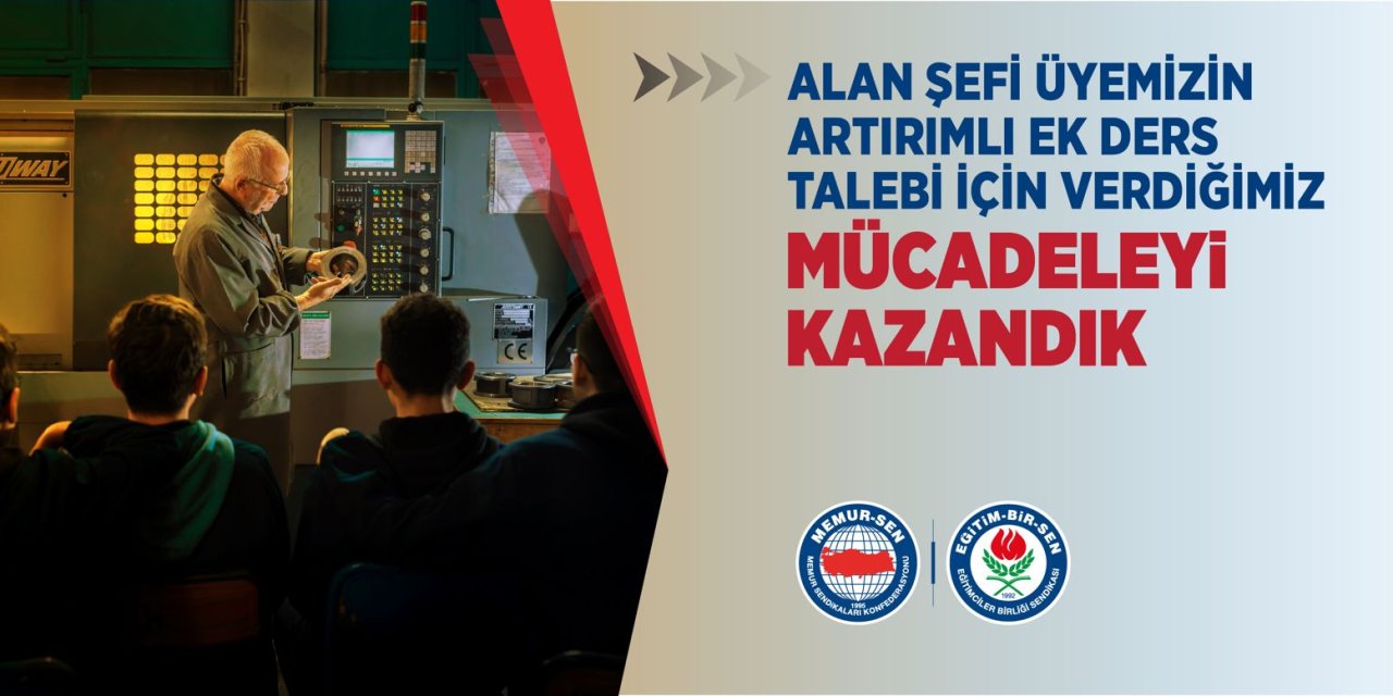 Alan Şefi Öğretmen İçin Artırımlı Ek Ders Kararı: Mahkemeden Emsal Niteliğinde Hüküm