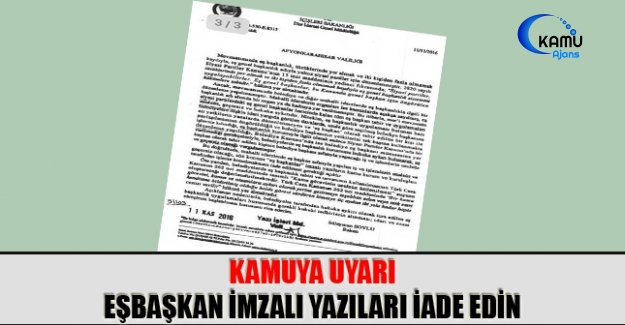Kamuya Uyarı, Eşbaşkan İmzalı Yazıları İade Edin