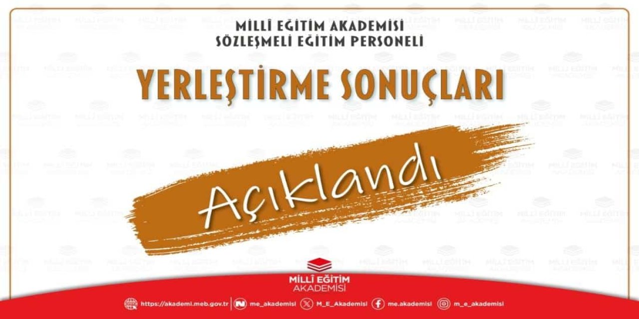 Milli Eğitim Akademisi Eğitim Persomeli Atama Sonuçları Açıklandı