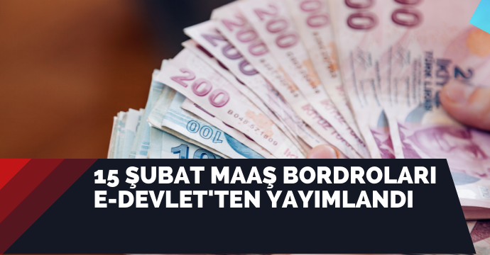 15 Şubat maaş bordroları e-Devlet'ten yayımlandı