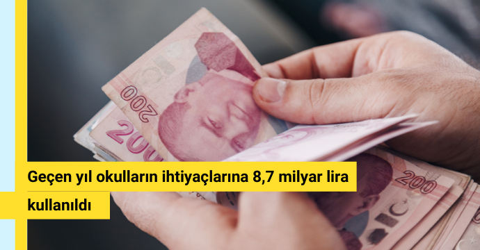 Geçen yıl okulların ihtiyaçlarına 8,7 milyar lira bütçe kullanıldı
