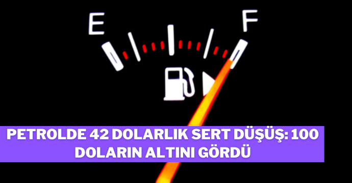 Petrolde 42 dolarlık sert düşüş: 100 doların altını gördü