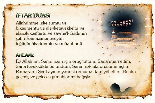 İstanbul 2022 Ramazan İmsakiyesi Namaz Saatleri İftar Duaları