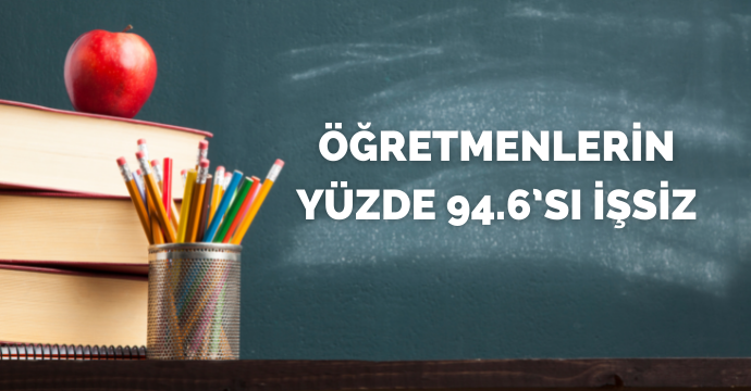 Öğretmenlerin yüzde 94.6’sı işsiz