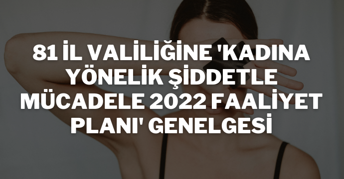 81 il valiliğine 'Kadına Yönelik Şiddetle Mücadele 2022 Faaliyet Planı' genelgesi