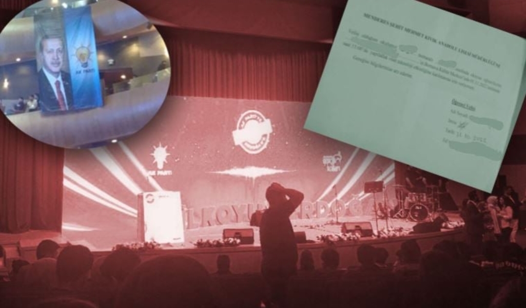 Öğrencilere "Teknoloji Etkinliğine " diyerek AKP Gençlik Kolları etkinliğine götürüldü