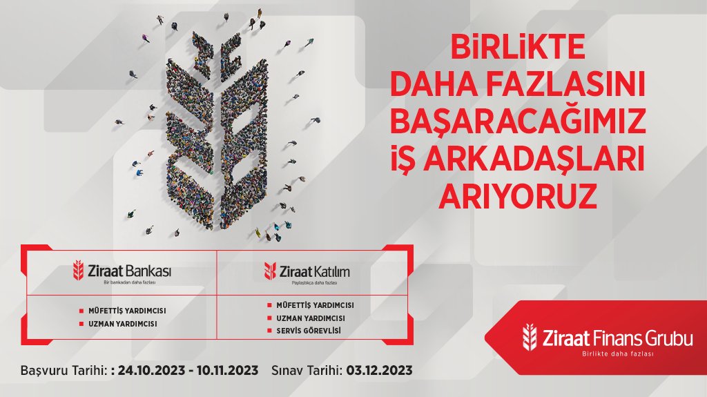 Ziraat Bankası’ndan yeni personel alım ilanı!