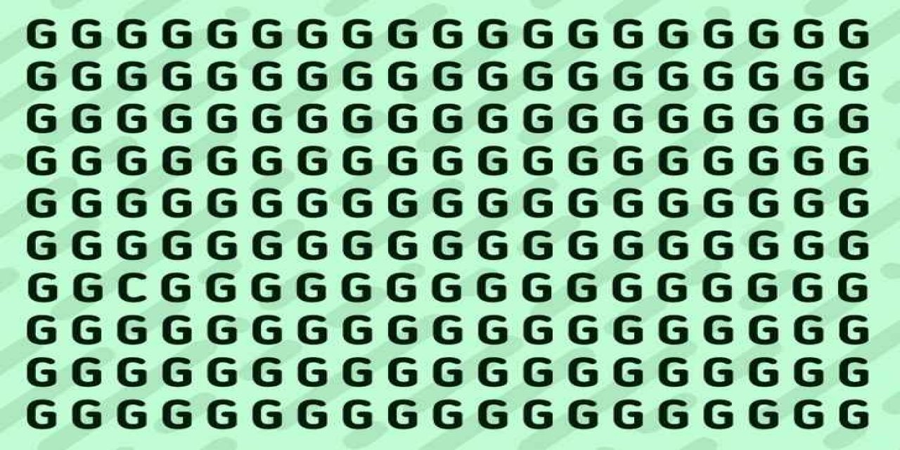 Bu Zeka Görüş Testi Yarışmasında G'lerin Arasında Gizli 'C'yi Bulun. 9 Saniye Kaldı!