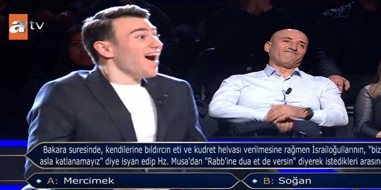 19 yaşındaki Berk Göktaş, 'Kim Milyoner Olmak İster’'de 5 Milyon Lira Kazandı